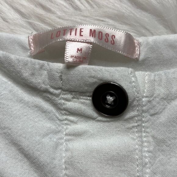Lottie Moss Button Down Mini Skirt White Size Medium - Picture 5 of 5